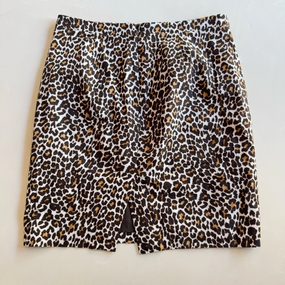 J. Crew Leopard Cotton Mini Skirt 12